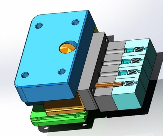 Cavity Design of part processed by J&L Plastic Molding with automation in injection molding